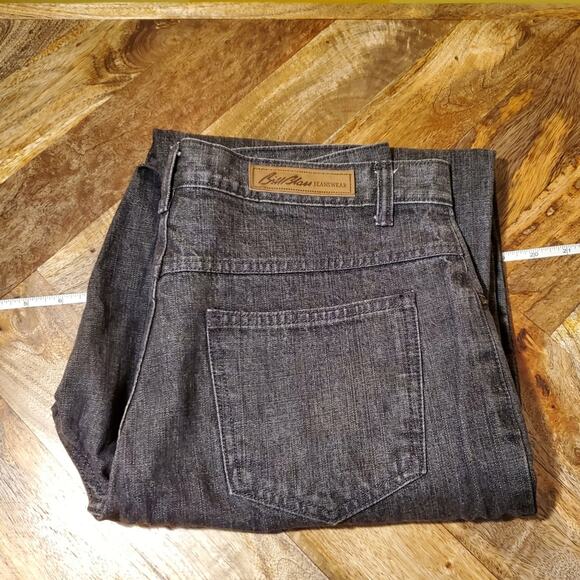 VINTAGE Bill Blass Faded Black Drop Crotch Cropped Jeans, Sz 10S - Picture 1 of 8